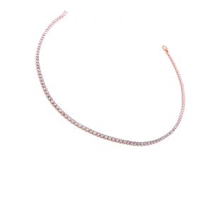 Girocollo Tennis Oro Rosa / Argento