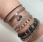 Bracciale elasticizzato Teschio Born to be Wild - immagine 3