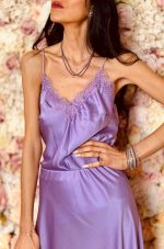 Top in raso con bordo in pizzo Clio - immagine 18