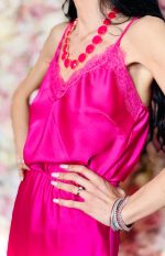 Top in raso con bordo in pizzo Clio - immagine 20