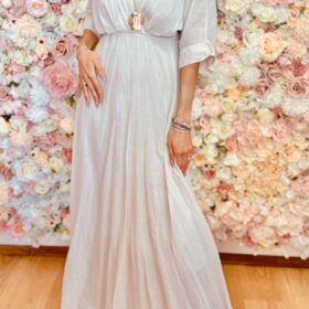 Vestito lungo cotone con incrocio Bali