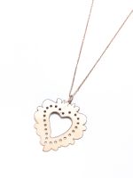 Collana cuore votivo oro rosa best seller - immagine 3