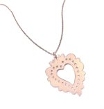 Collana cuore votivo oro rosa best seller - immagine 5
