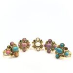 anello pietra colorata