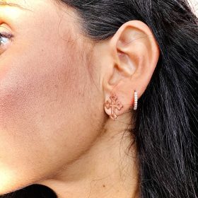 Orecchini a croce donna a lobo