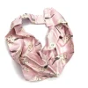 Raso rosa fiori stilizzati