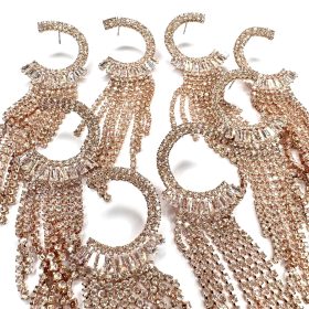 Orecchini strass semicerchio singolo