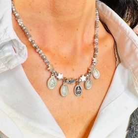 Collana Madonnina con charms