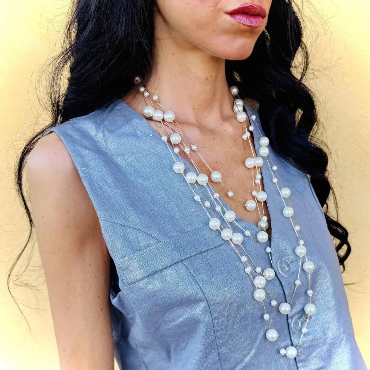 Collana multifilo perle