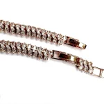 bracciale tennis oro rosa