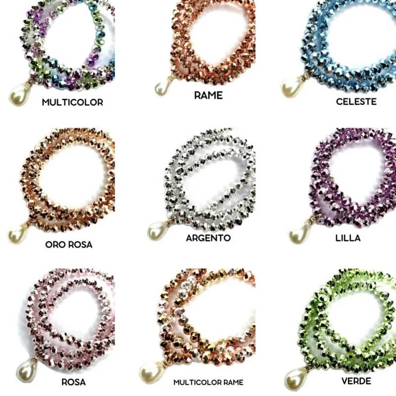 collana perla colorata