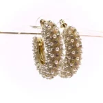 orecchino cerchio perle