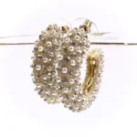 orecchino cerchio perle