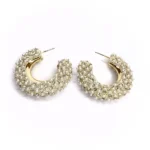 orecchino cerchio perle