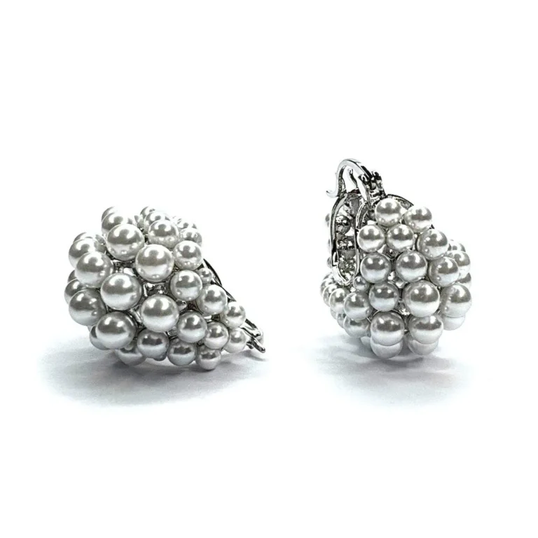 orecchini cerchio perle