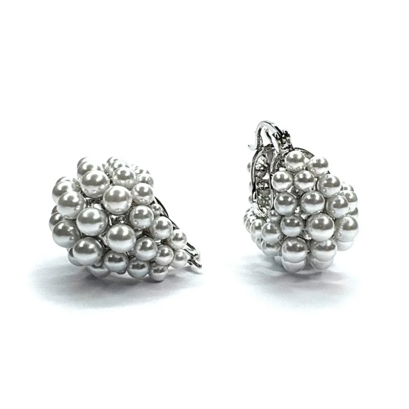 orecchini cerchio perle