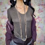 Collana lunga perline