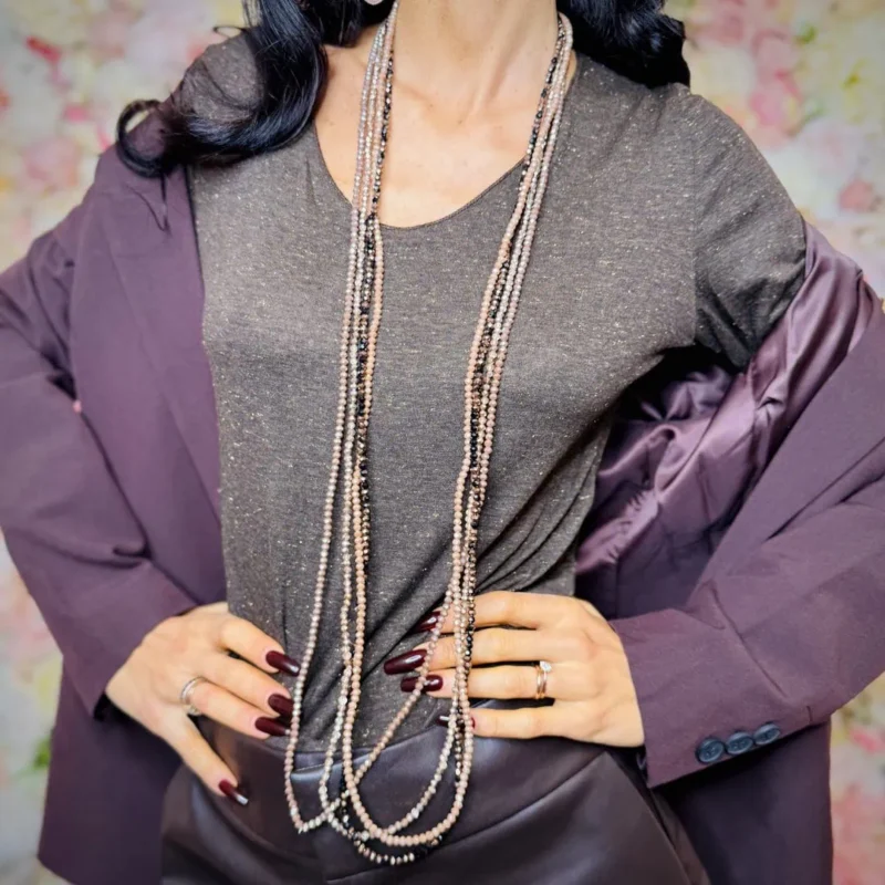 Collana lunga perline