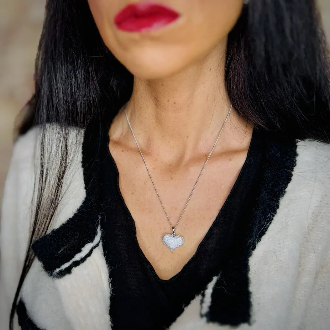 collana cuore swarovski minimal