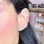 Orecchini cuore strass - immagine 5