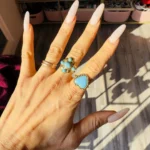 Anello pietra colorata Boho - immagine 4