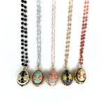 Collana ciondolo goccia smalto