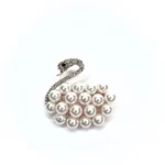 Spilla swarovski cigno