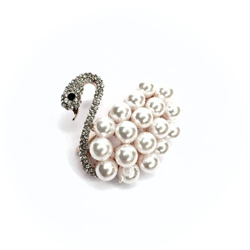 Spilla swarovski cigno