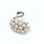 Spilla swarovski cigno