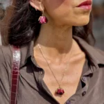 Collana rosa catena Amaranto Botanic - immagine 3
