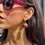 Orecchini rosa Amaranto Botanic - immagine 10