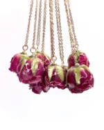 Collana rosa catena Vinaccia Botanic - immagine 2
