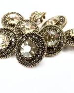 Spilla tonda vintage pietra - immagine 3