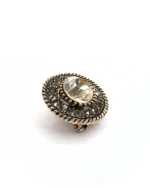 Spilla tonda vintage pietra - immagine 4