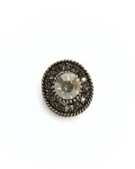 Spilla tonda vintage pietra - immagine 5