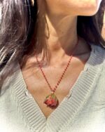 Collana rosa a rosario Corallo Botanic - immagine 6