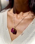 Collana rosa catena Vinaccia Botanic - immagine 3