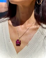 Collana rosa catena Vinaccia Botanic - immagine 7